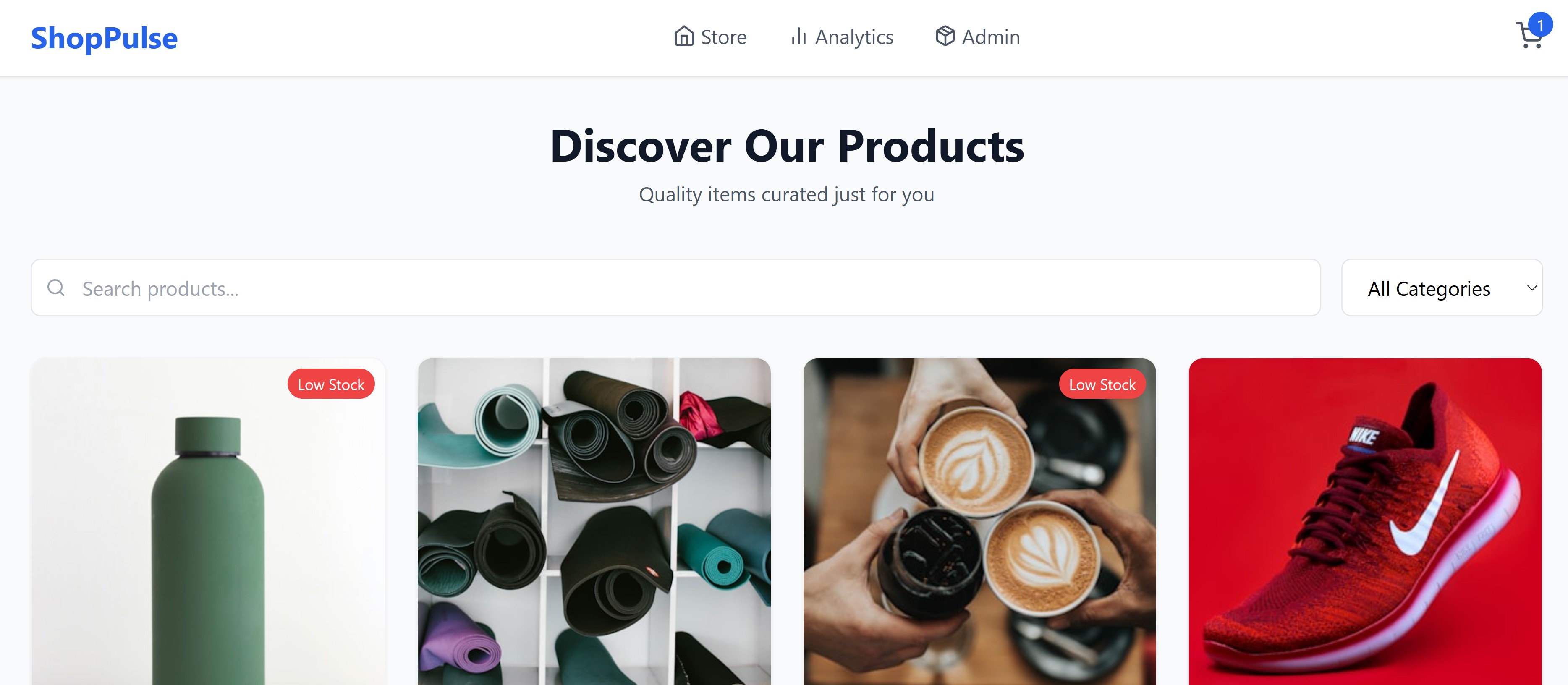 ShopPulse E-Commerce Screenshot